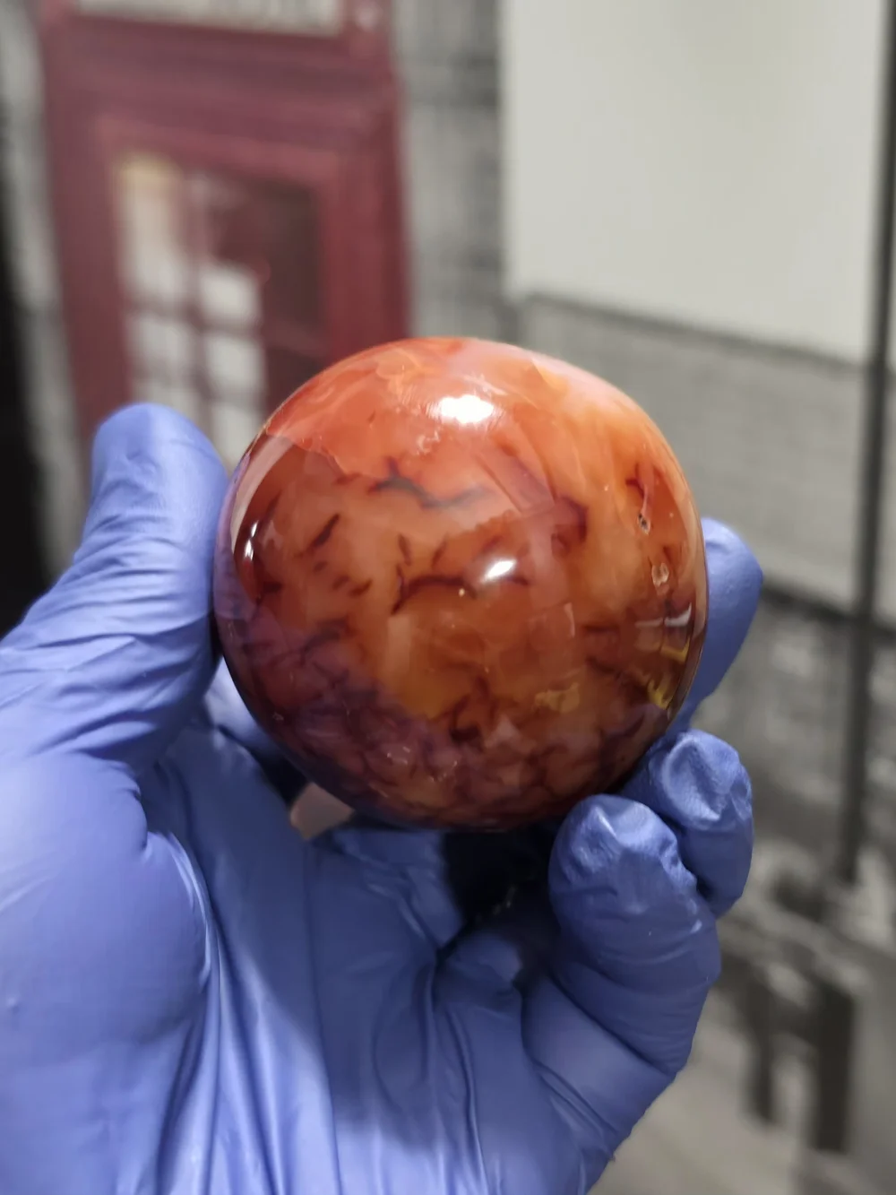 Red Carnelian Sphere -216g